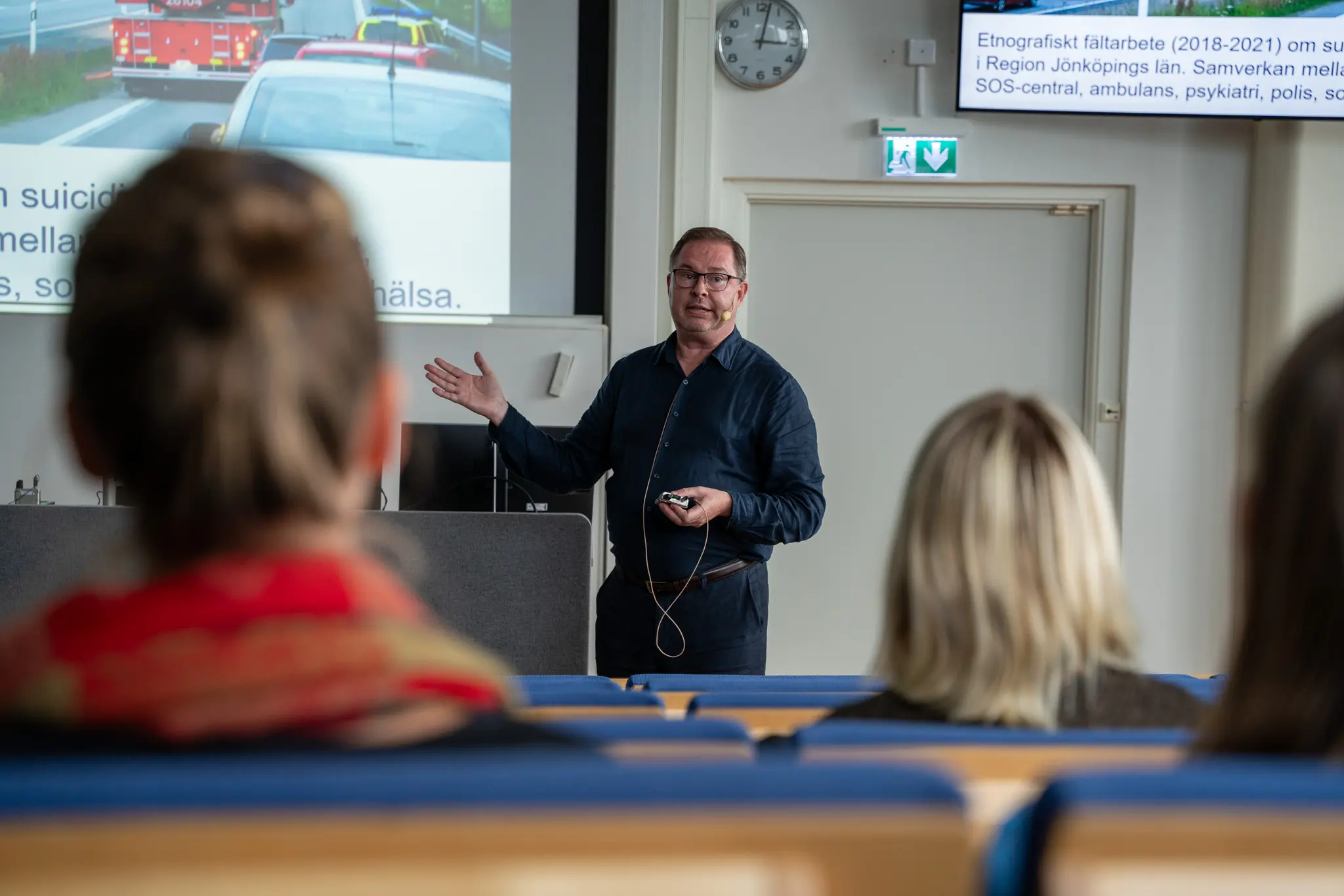 Karl Hedman föreläser om suicidprevention på Hälsohögskolan