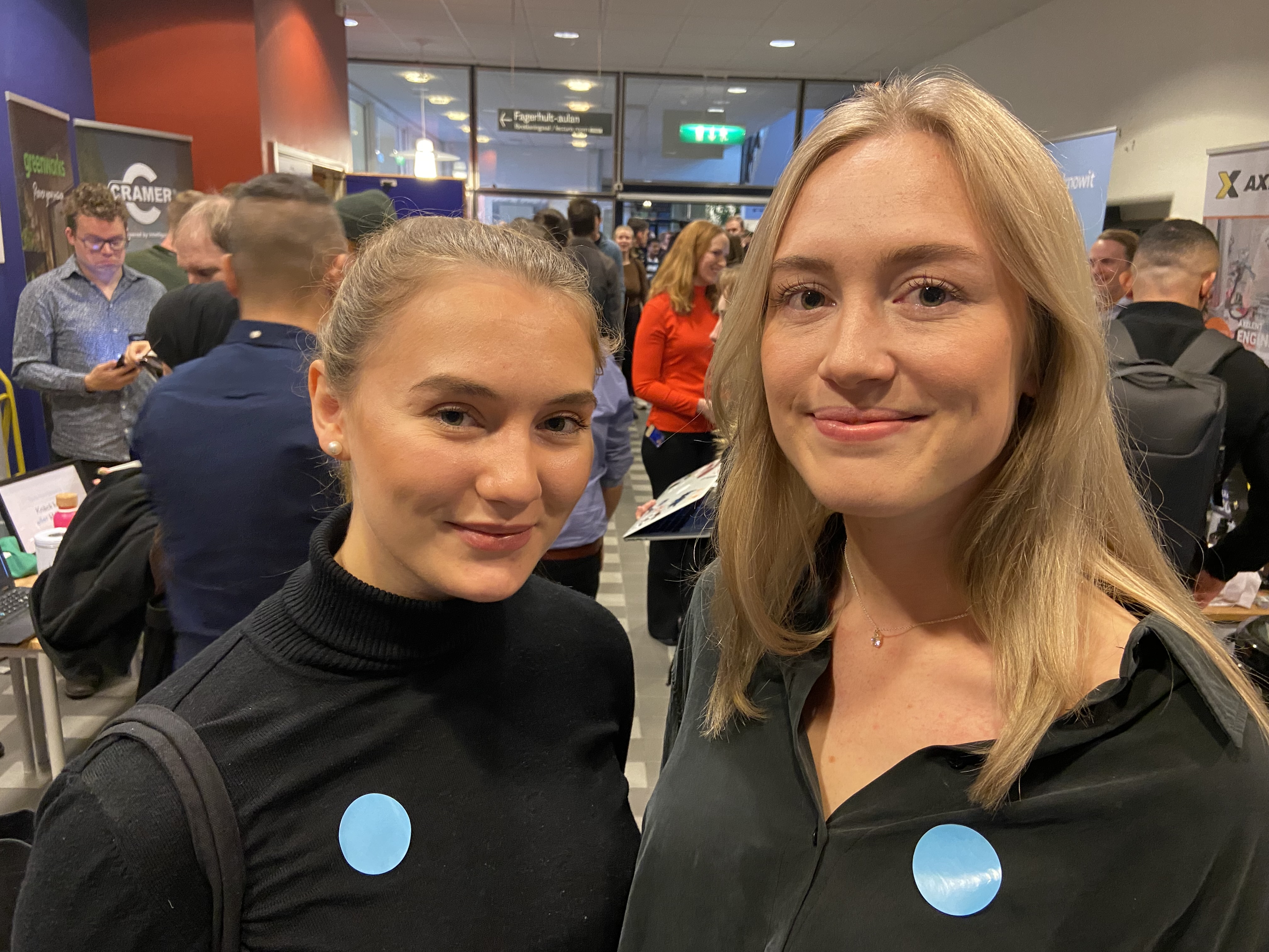 Lia Beckström och Erica Nilsson, JTH-studenter.