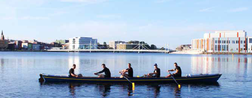 Rowing on lake Munksjön