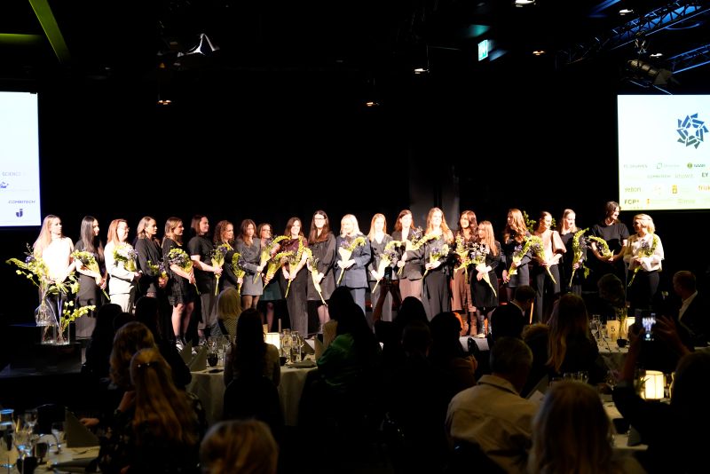 Foto på alla 22 nominerade till Årets unga ledande kvinna