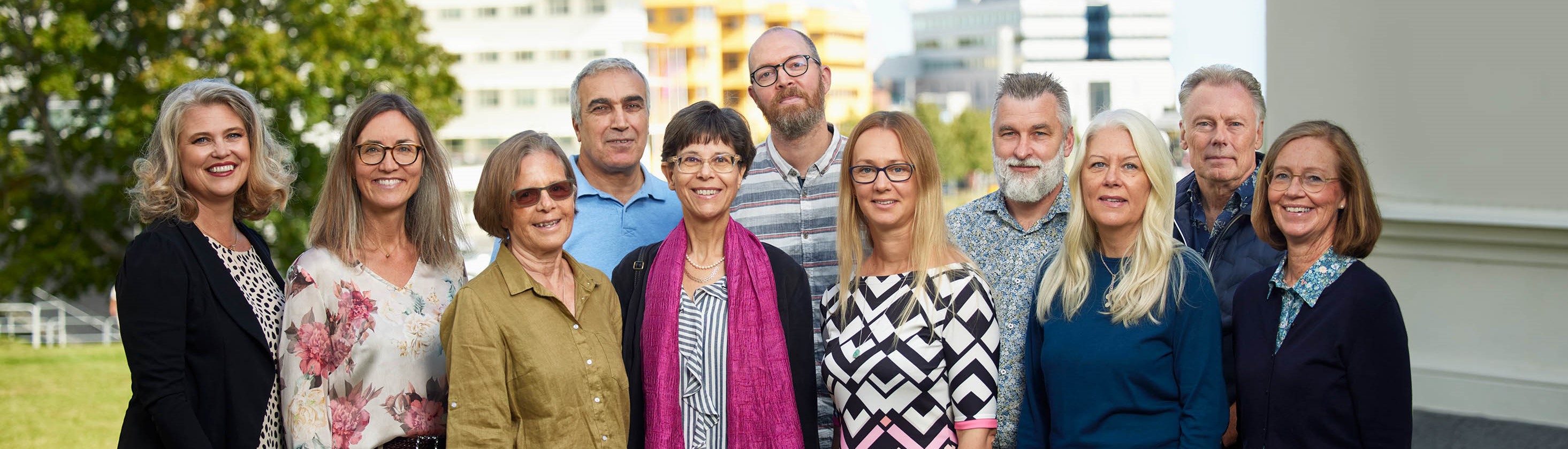 Fr.v. Ingela Bergmo Prvulovic, Cecilia Bjursell, Ann-Kristin Boström, Vezir Aktas, Helene Ahl, Joel Hedegaard, Sara Bref, Martin Hugo, Carin Falkner, Anders Dybelius, Ann Ludvigsson.