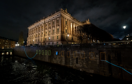 Belysning i Stallkanalen i Stockholm.